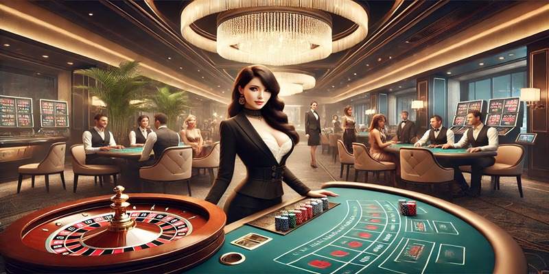 Trải nghiệm casino sang trọng với dealer xinh đẹp và không gian đẳng cấp